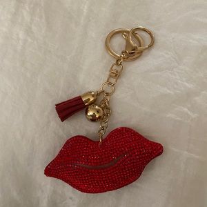 Crystal Lip Key Chain